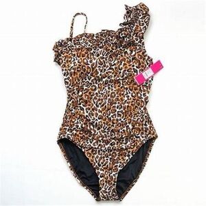 Lilly Pulitzer Kibali One-Piece Swimsuit, Chocolate, Women's 12